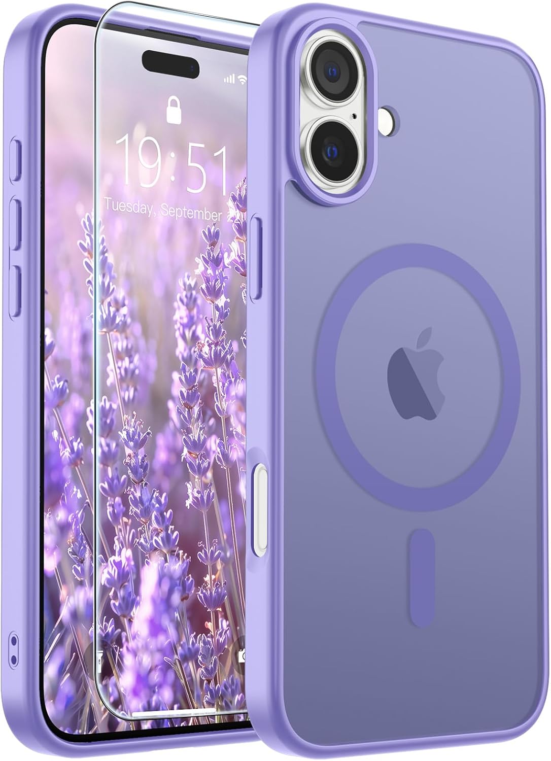 SUPFINE Magnetic for iPhone SE Case 2022 (3rd)/2020 (2nd), iPhone 8 Case (Compatible with MagSafe) (Military Grade Drop Protection) Translucent Matte Phone Cover,Black
