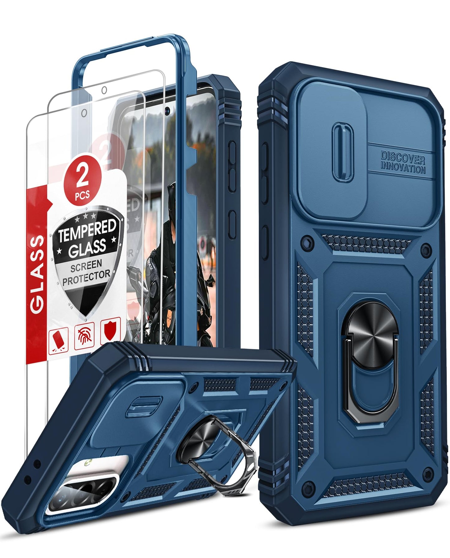 LeYi Samsung S25 FE Case with Camera Cover & Stand