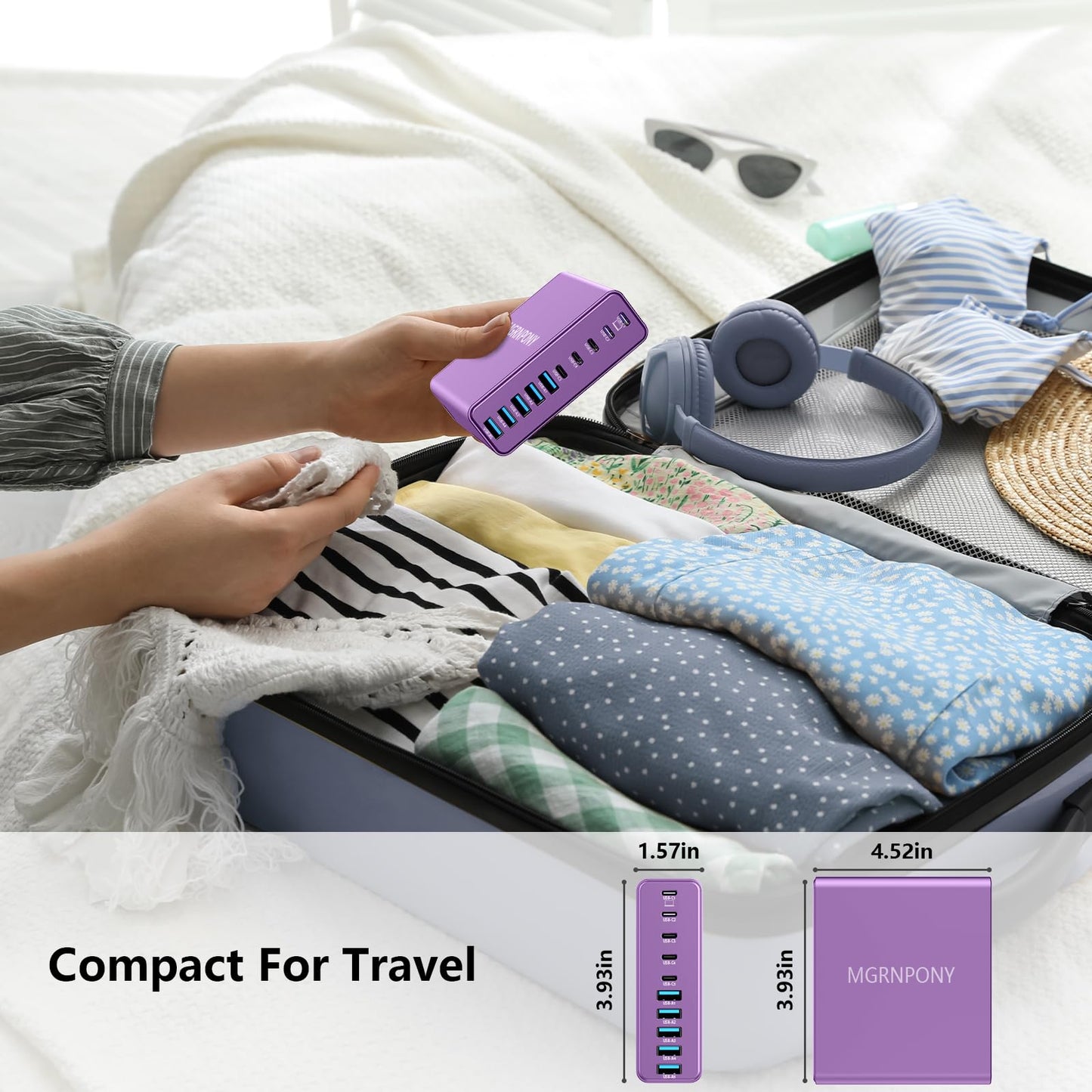 PowerHub 320: High-Speed 10-Port USB-C Charger