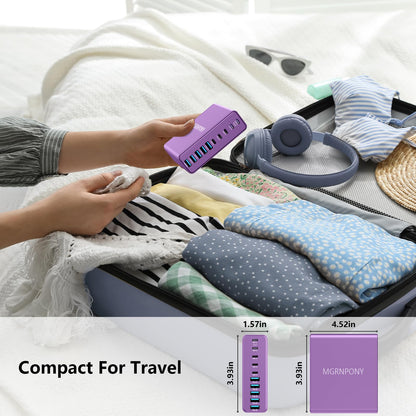 PowerHub 320: High-Speed 10-Port USB-C Charger