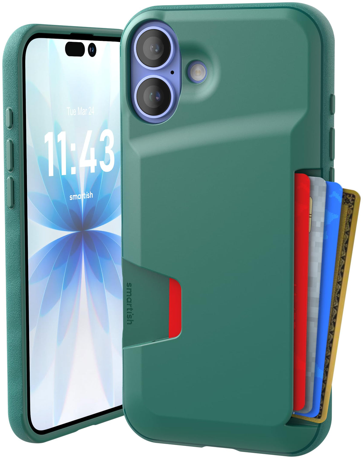 Smartish iPhone 18 Pro/17 Pro Wallet Case, Wallet Slayer V1, Cherry Blossom