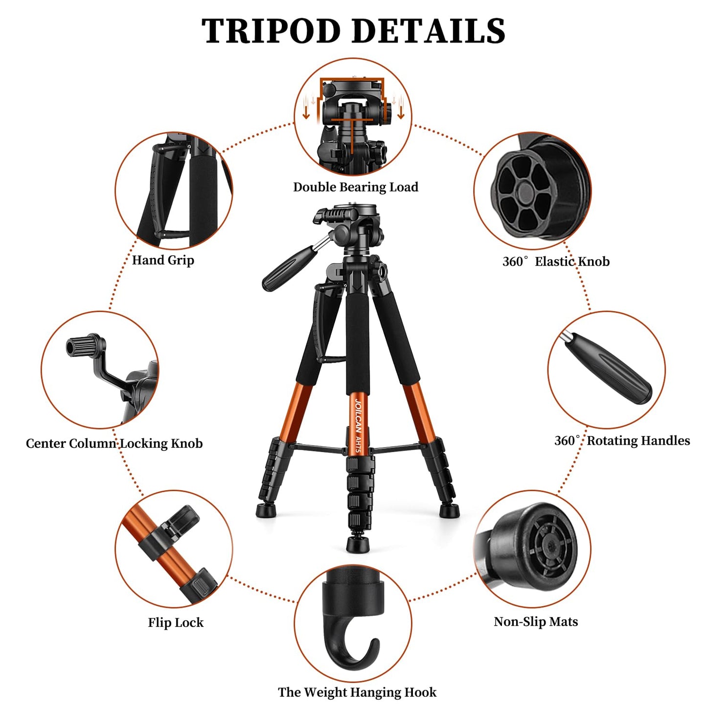 Heavy Duty 74 Camera Tripod for Photography