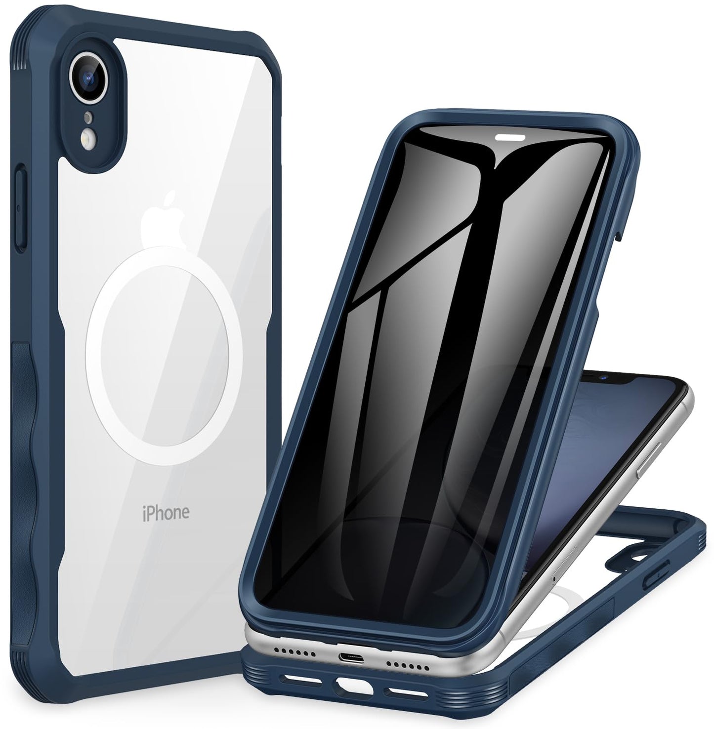 CENHUFO Privacy iPhone 14/13 Case with Glass Protector
