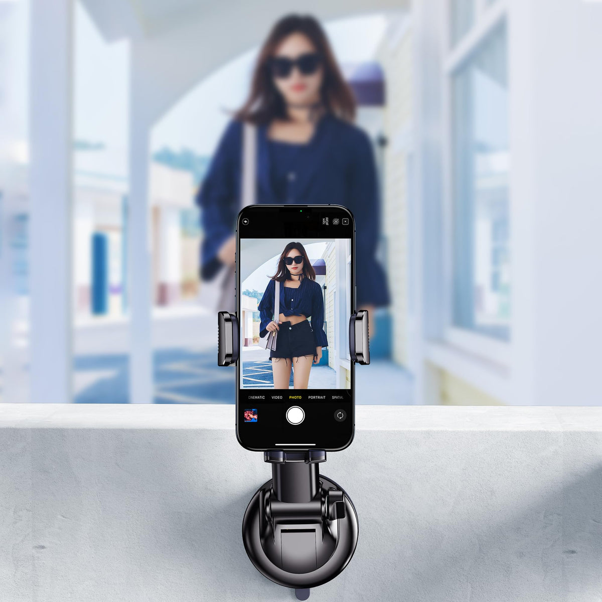 Qifutan Cell Phone Holder for Car Mount Car Vent Phone Mount, 360° Rotatable, Hands-Free Air Vent Holder for iPhone Smartphones Camera Mounts(4-7 Inch)