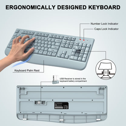 ErgoWave Duo: Wireless Keyboard & Mouse Set