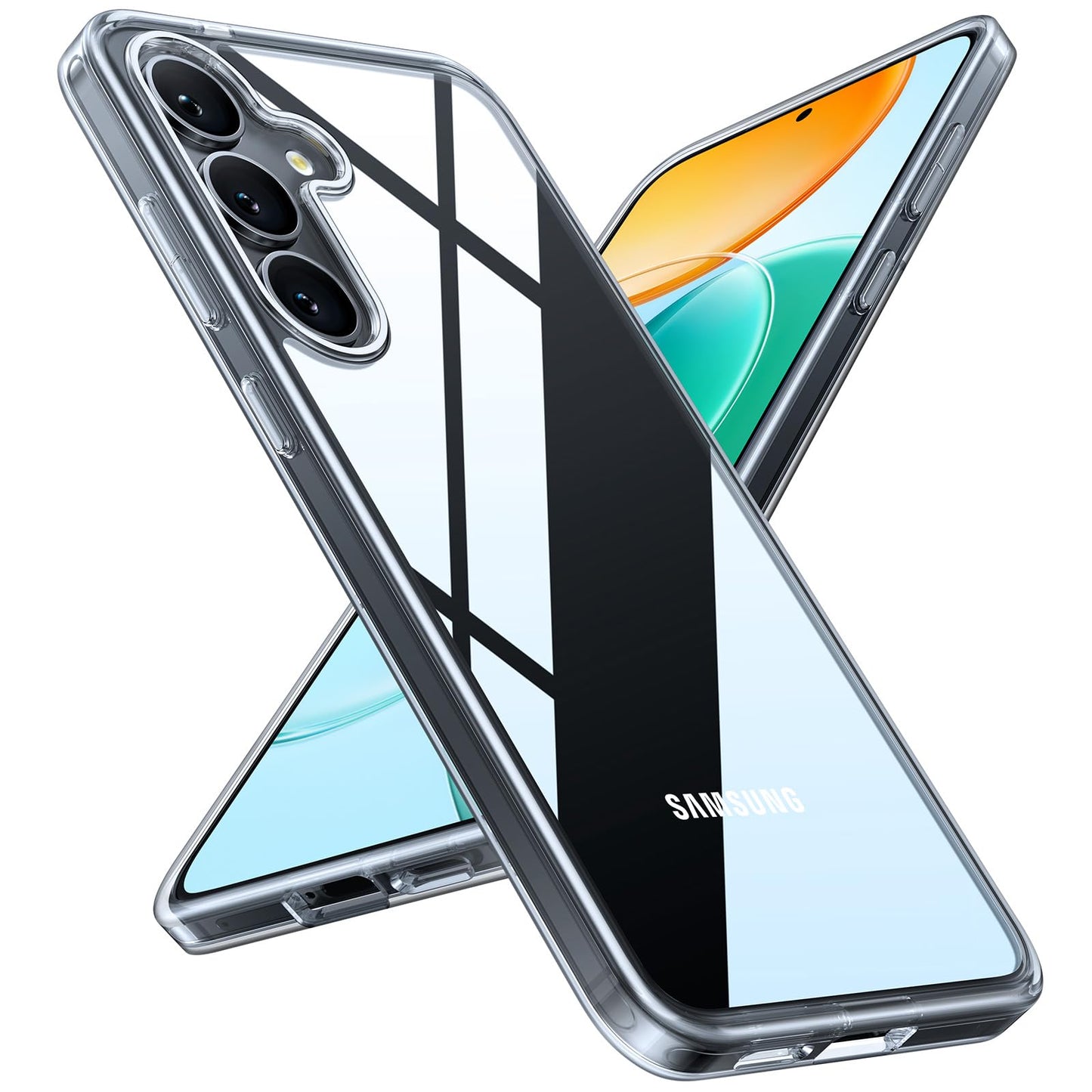 TORRAS Shockproof for Samsung Galaxy S25 Ultra Case, [Non-Yellowing] [12FT Military-Grade Protection] Transparent Slim Case for Samsung S25 Ultra Case, Diamond Clear, Hard, 6.9'' Guardian Series