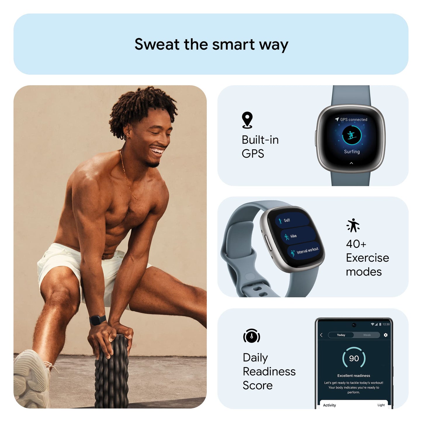 Fitbit Versa 4 Smartwatch - Health & Fitness Companion - Small Enterprise