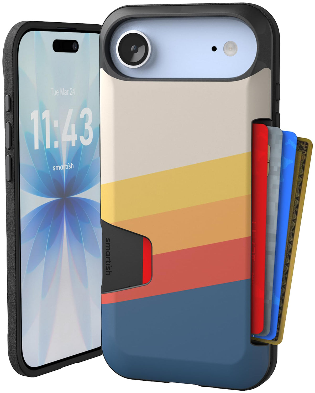 Smartish iPhone 18 Pro/17 Pro Wallet Case, Wallet Slayer V1, Cherry Blossom