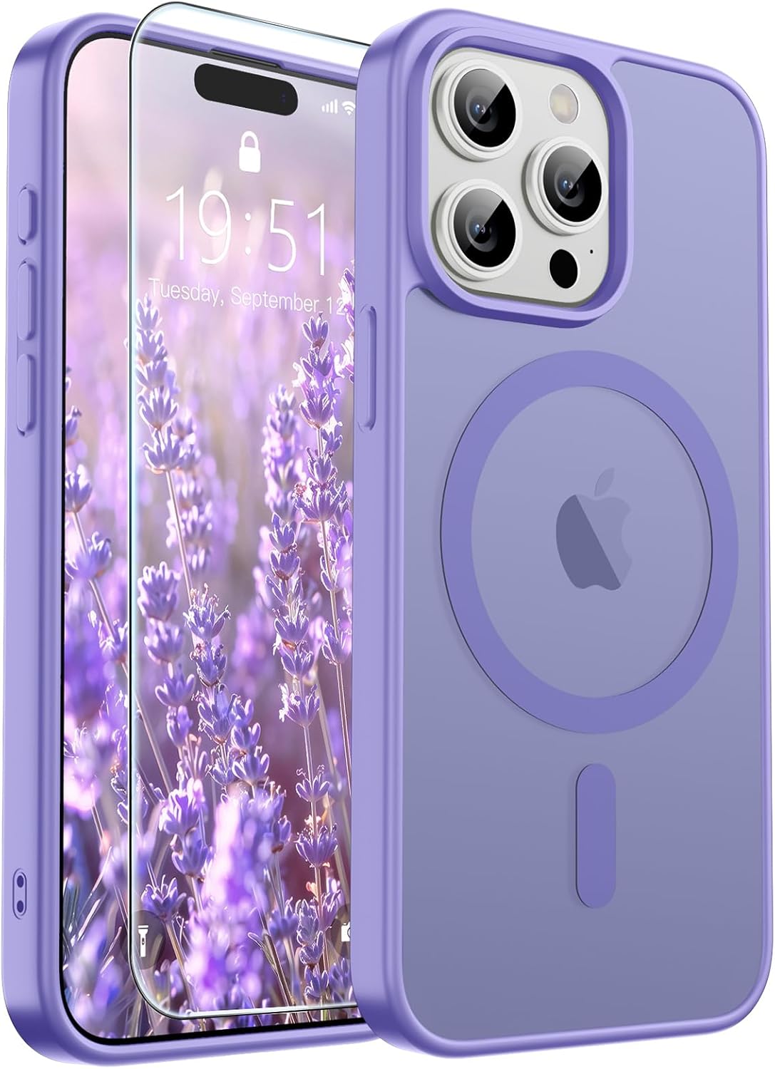 SUPFINE Magnetic for iPhone SE Case 2022 (3rd)/2020 (2nd), iPhone 8 Case (Compatible with MagSafe) (Military Grade Drop Protection) Translucent Matte Phone Cover,Black