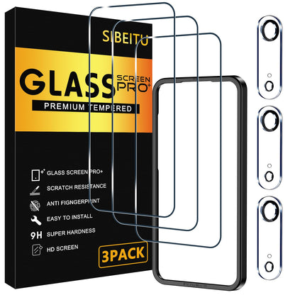 SIBEITU 3+3 Pack Screen Protector for iPhone 17 6.3 Inch Tempered Glass