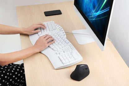 PeriSplit Ergonomic Keyboard with Wrist Rest - Black