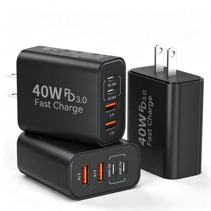 USB C Wall Charger Block, 40W USB Type C iPhone Charger Fast Charging Block