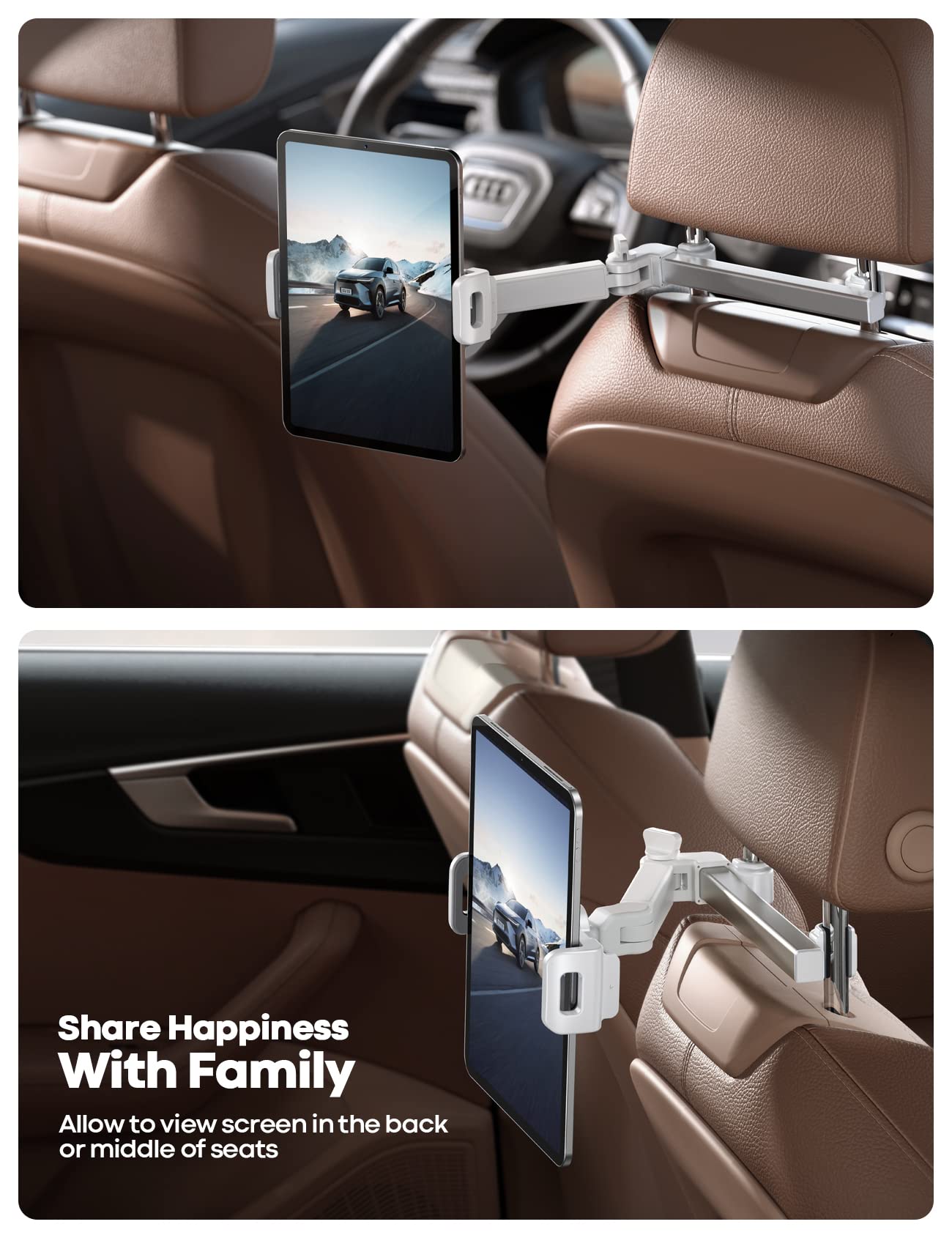 Lamicall Car Headrest Tablet Holder Extension Arm