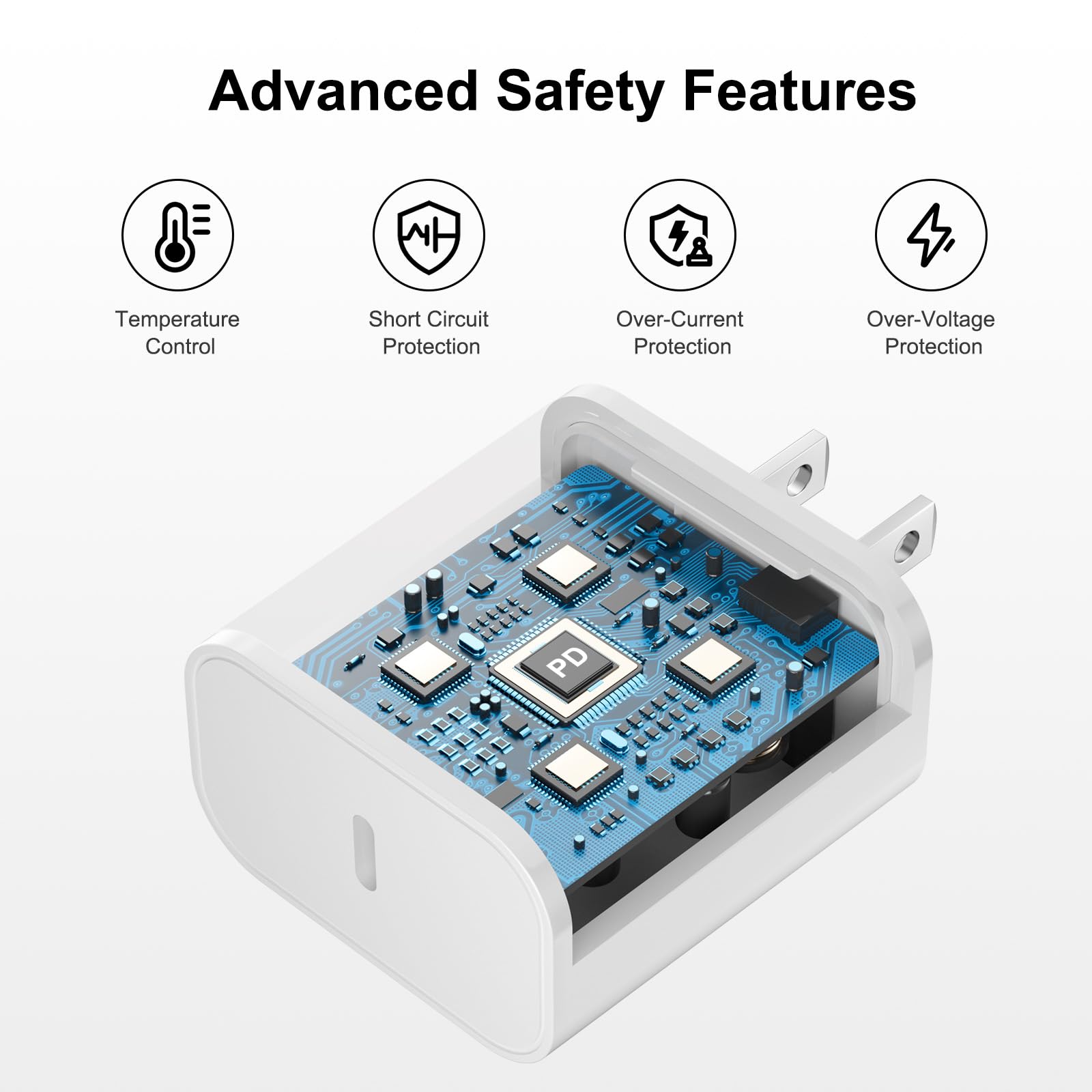 iPad Charger Fast Charging, 20W USB C Charger Block with 10FT & 6FT USB C to C Cable for iPad Pro 13/12.9/11 inch, iPad A16 11th/10th Generation, iPad Air 13/11 inch M4/M3/M2/5th/4th, iPad mini 7/6