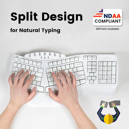 PeriSplit Ergonomic Keyboard with Wrist Rest - Black