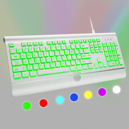 GlowType: Large Print 7-Color Backlit Keyboard