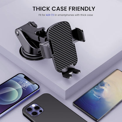Qifutan Cell Phone Holder for Car Mount Car Vent Phone Mount, 360° Rotatable, Hands-Free Air Vent Holder for iPhone Smartphones Camera Mounts(4-7 Inch)