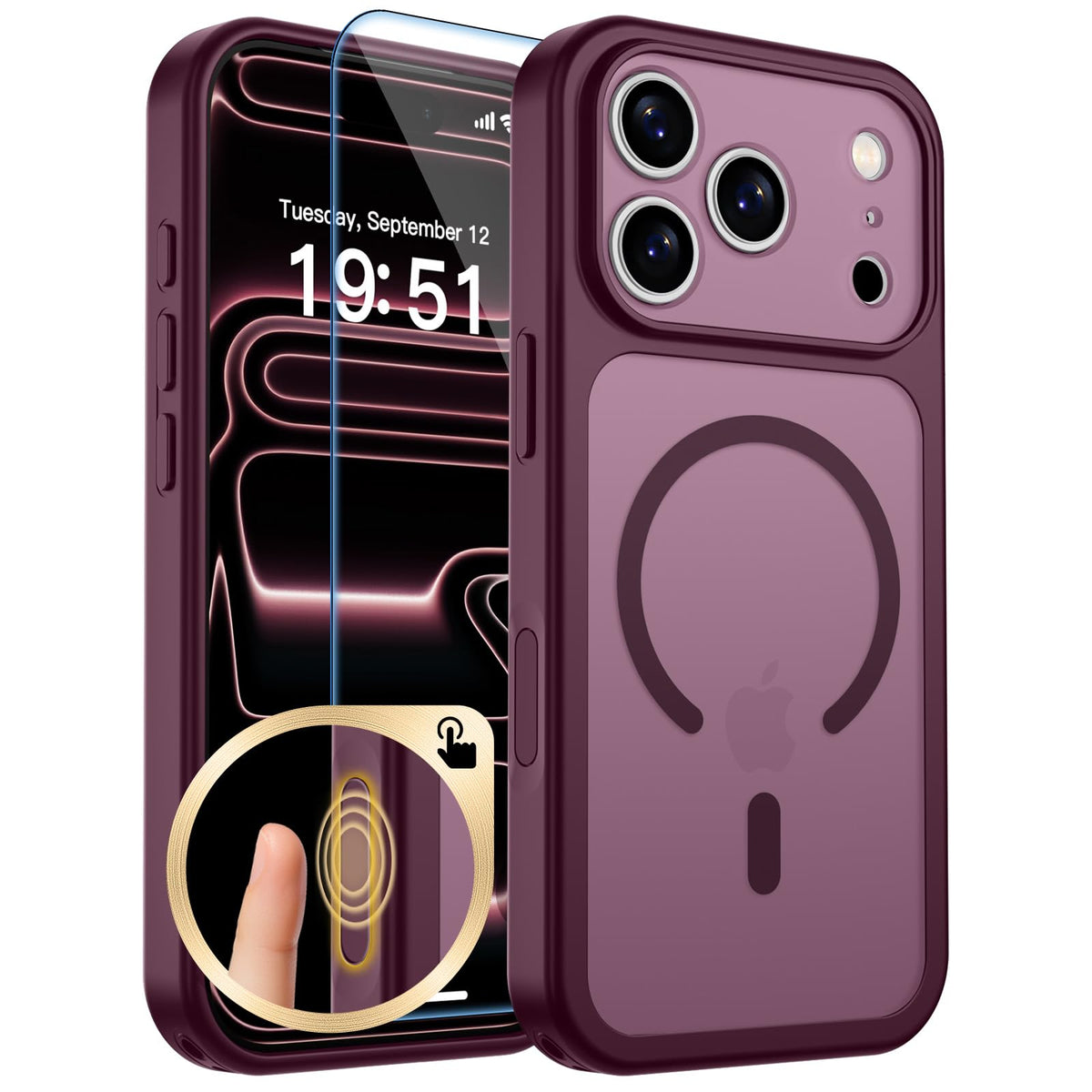 zapica Magnetic for iPhone 17 Pro Max Case, Gray