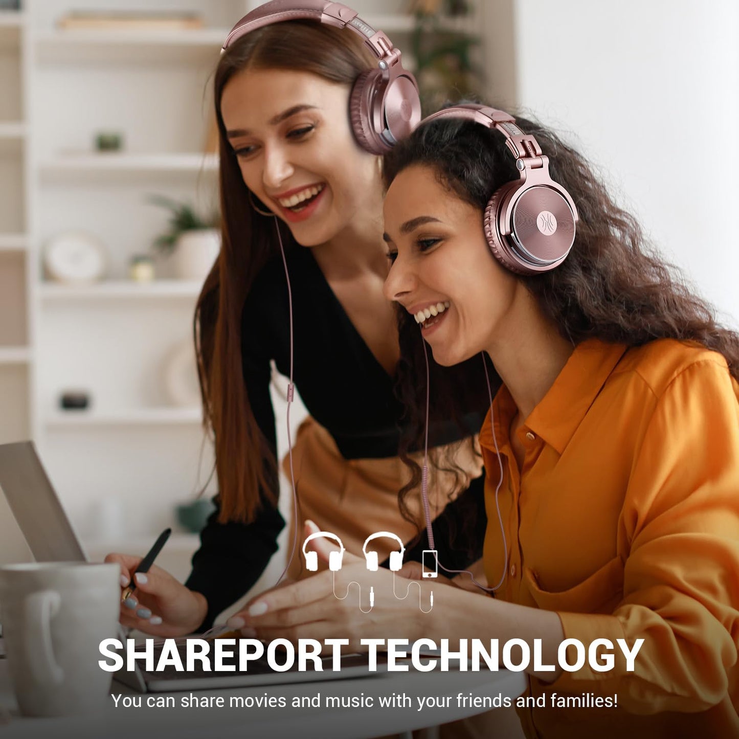 OneOdio Pro DJ Studio Over-Ear Headphones - Black