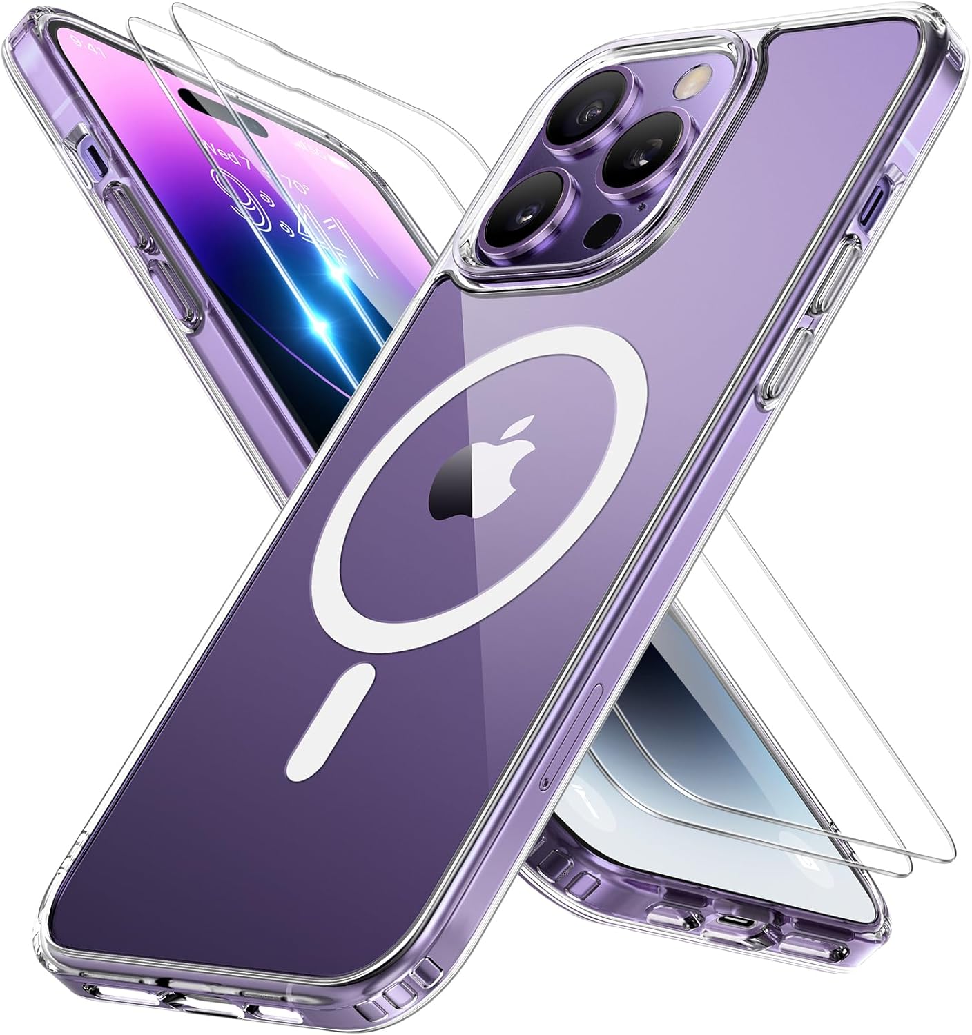 Miracase Magnetic iPhone 14 Case with Protectors