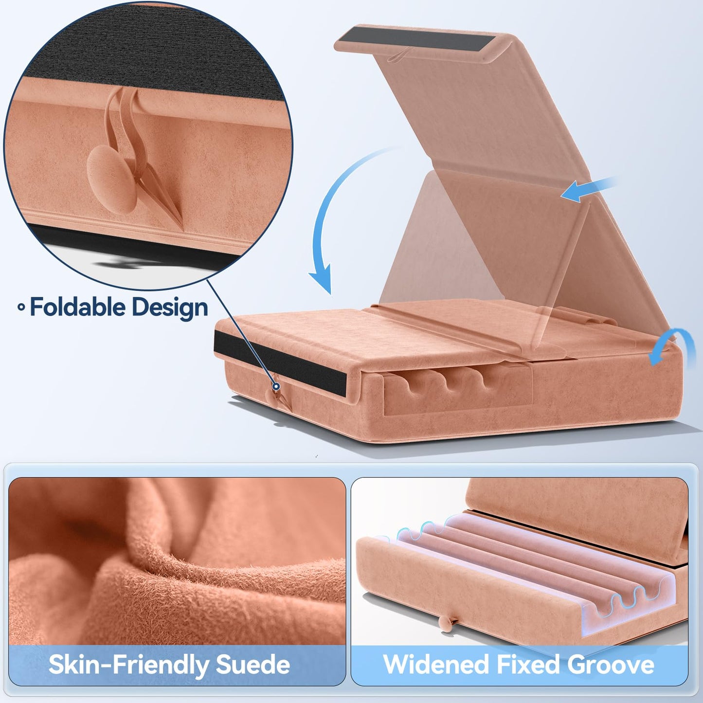 FoldMate: Versatile Tablet Pillow Stand with Pocket