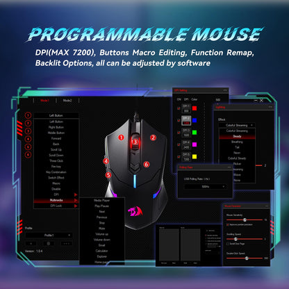 Redragon Elite RGB Combo: S101 Keyboard & M601 Mouse