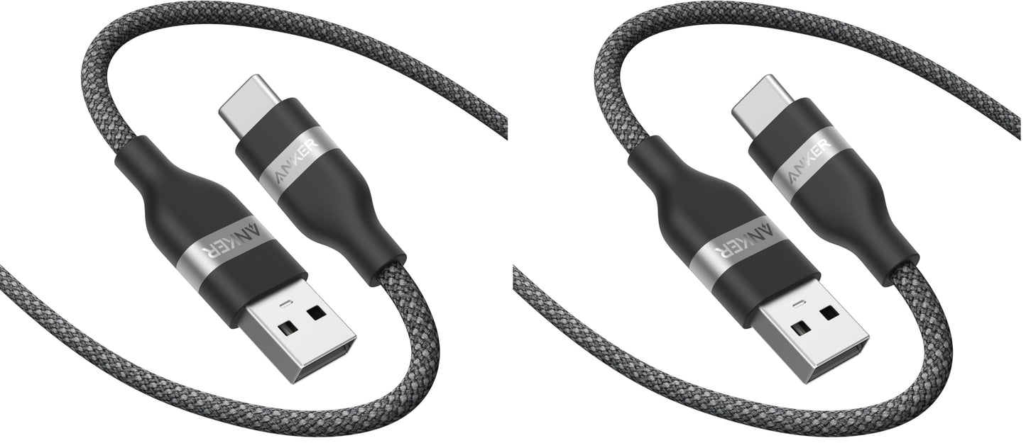 Anker Car Carplay Cable for iPhone 17 16 Pro Max Plus, Upcycled Braided USB A to USB C Car Charger Cord for Samsung Note20 and More (3FT, Black)