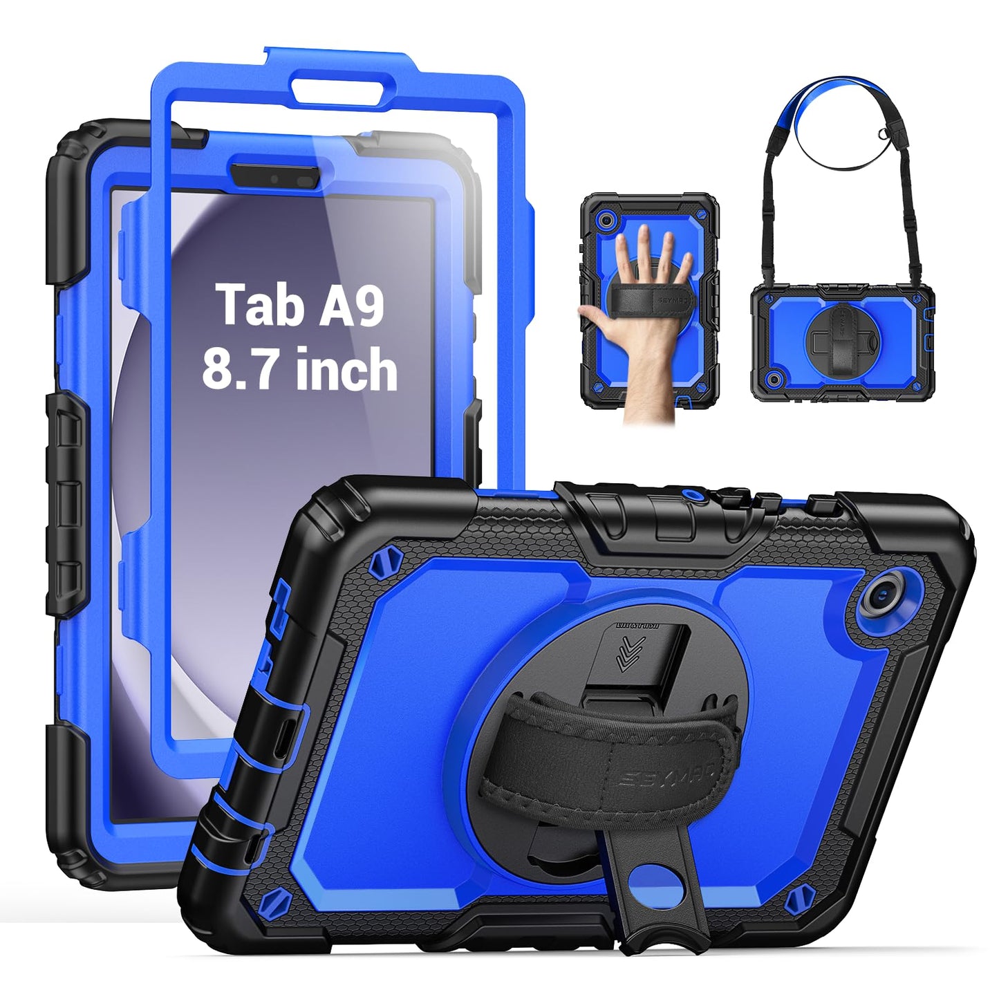 SEYMAC Heavy Duty Case for Galaxy Tab A9 8.7 2023, Blue