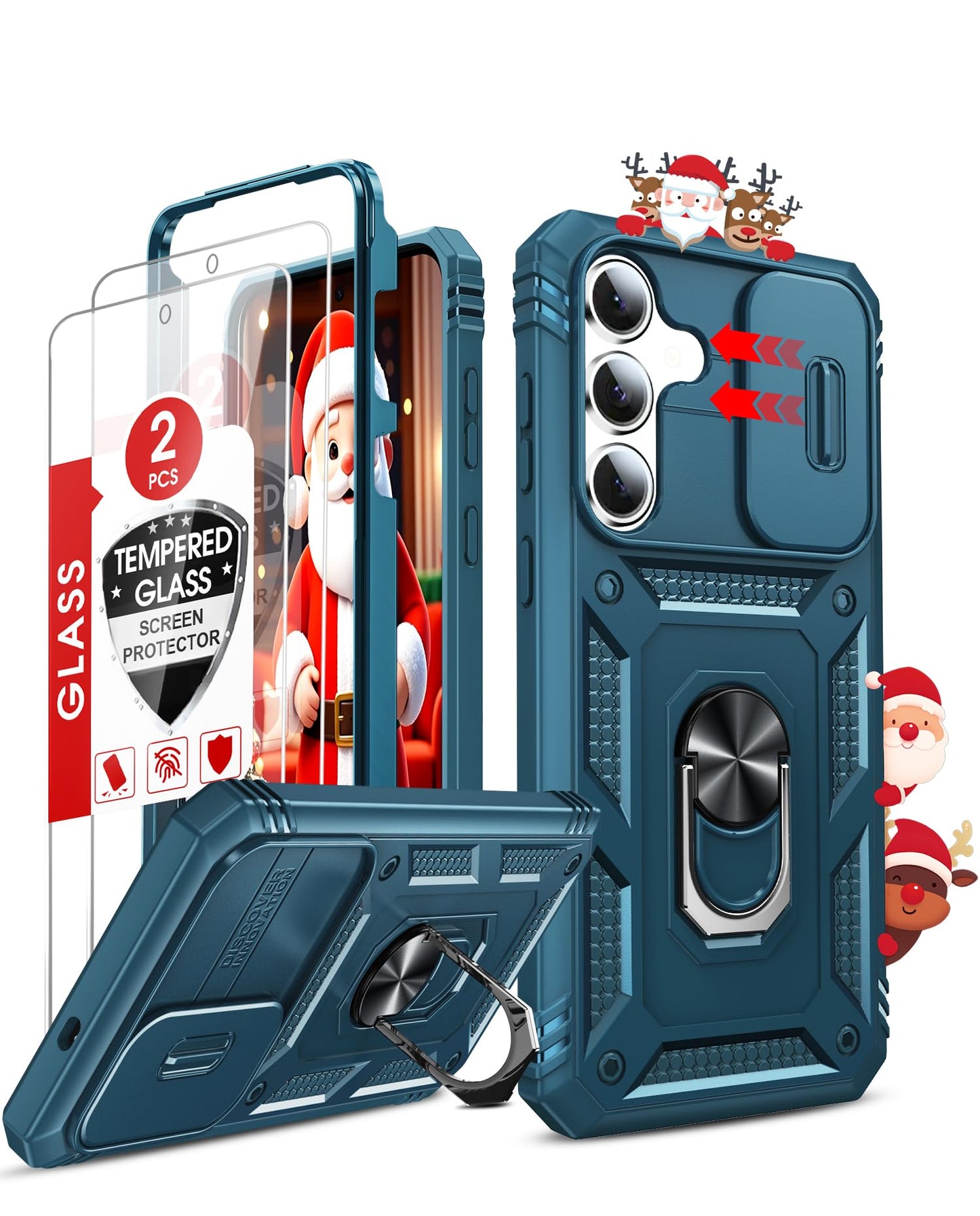 LeYi Samsung S25 FE Case with Camera Cover & Stand