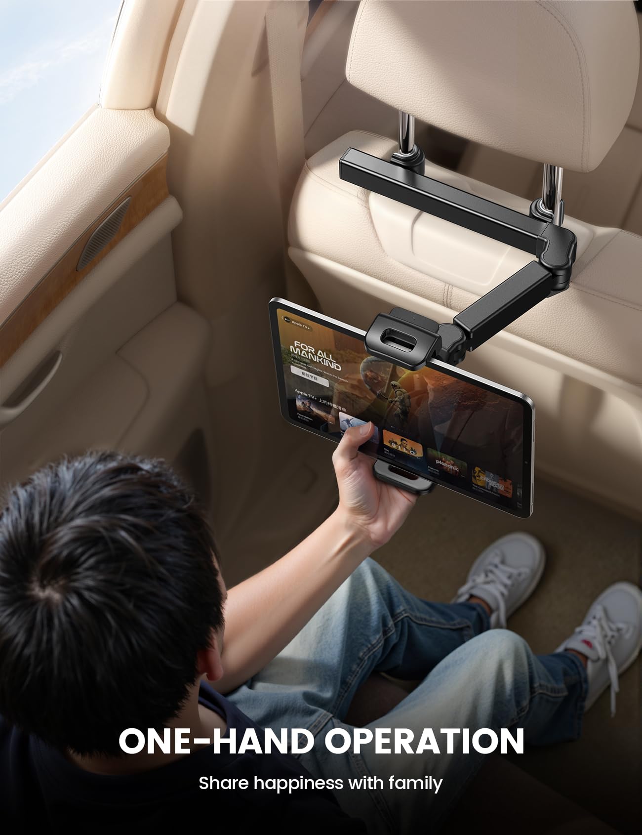 Lamicall Car Headrest Tablet Holder Extension Arm