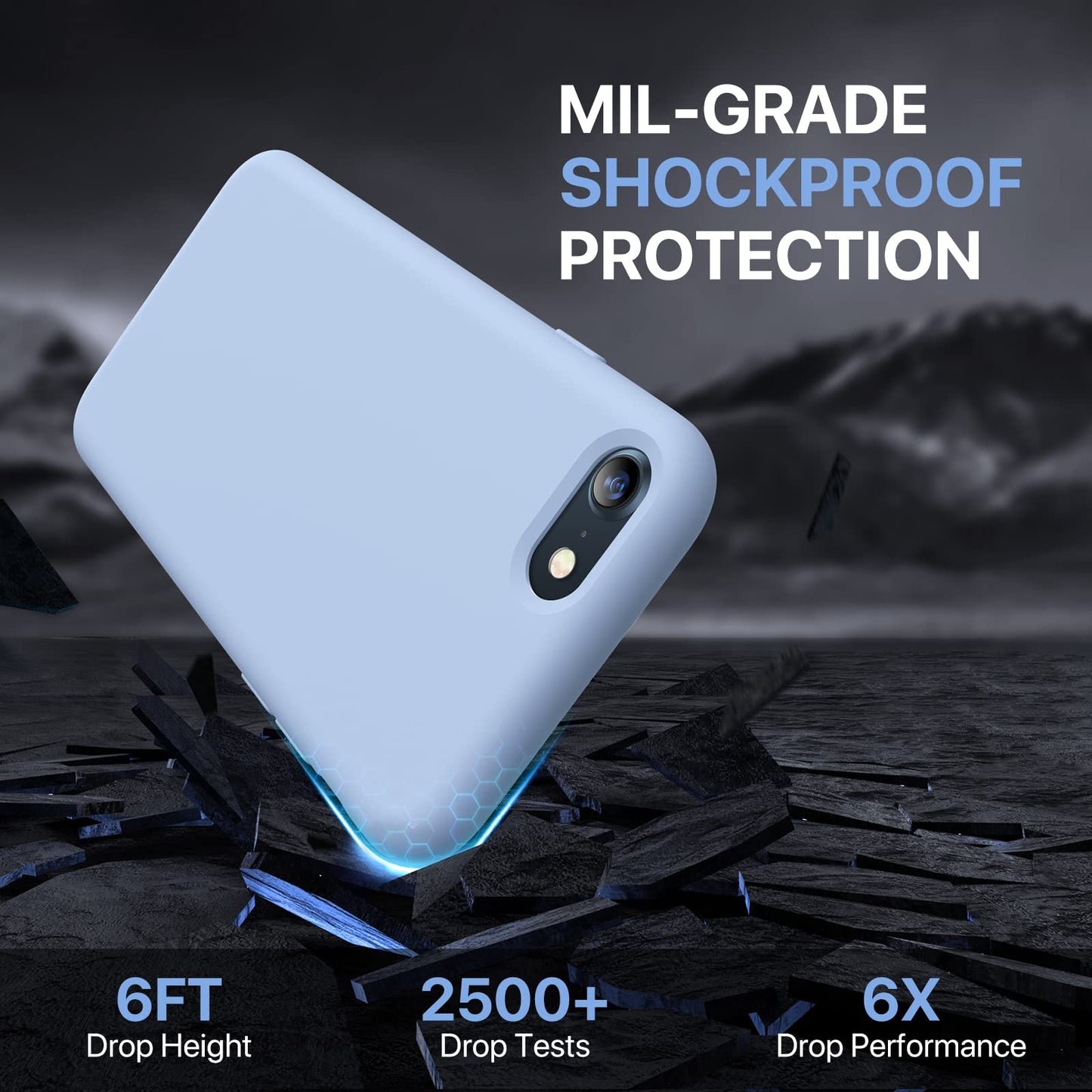 Miracase Capri Blue Slim Shockproof iPhone Case