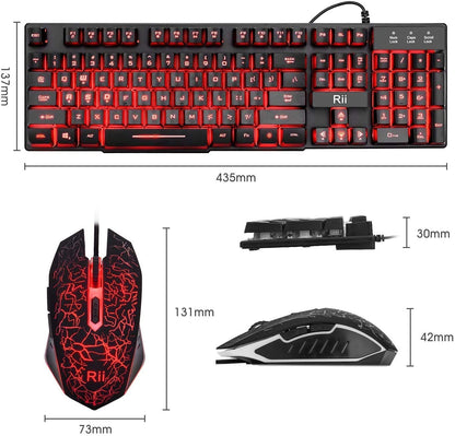 Rii ProGlow Keyboard & Mouse Set - Dynamic LED Edition