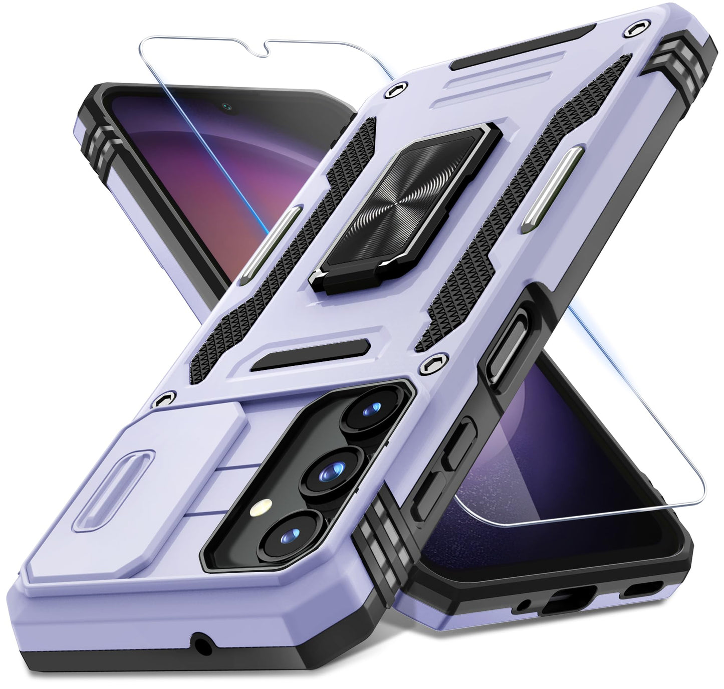 ###DEERLAMN Galaxy A17 Case with Slide Cover-Black