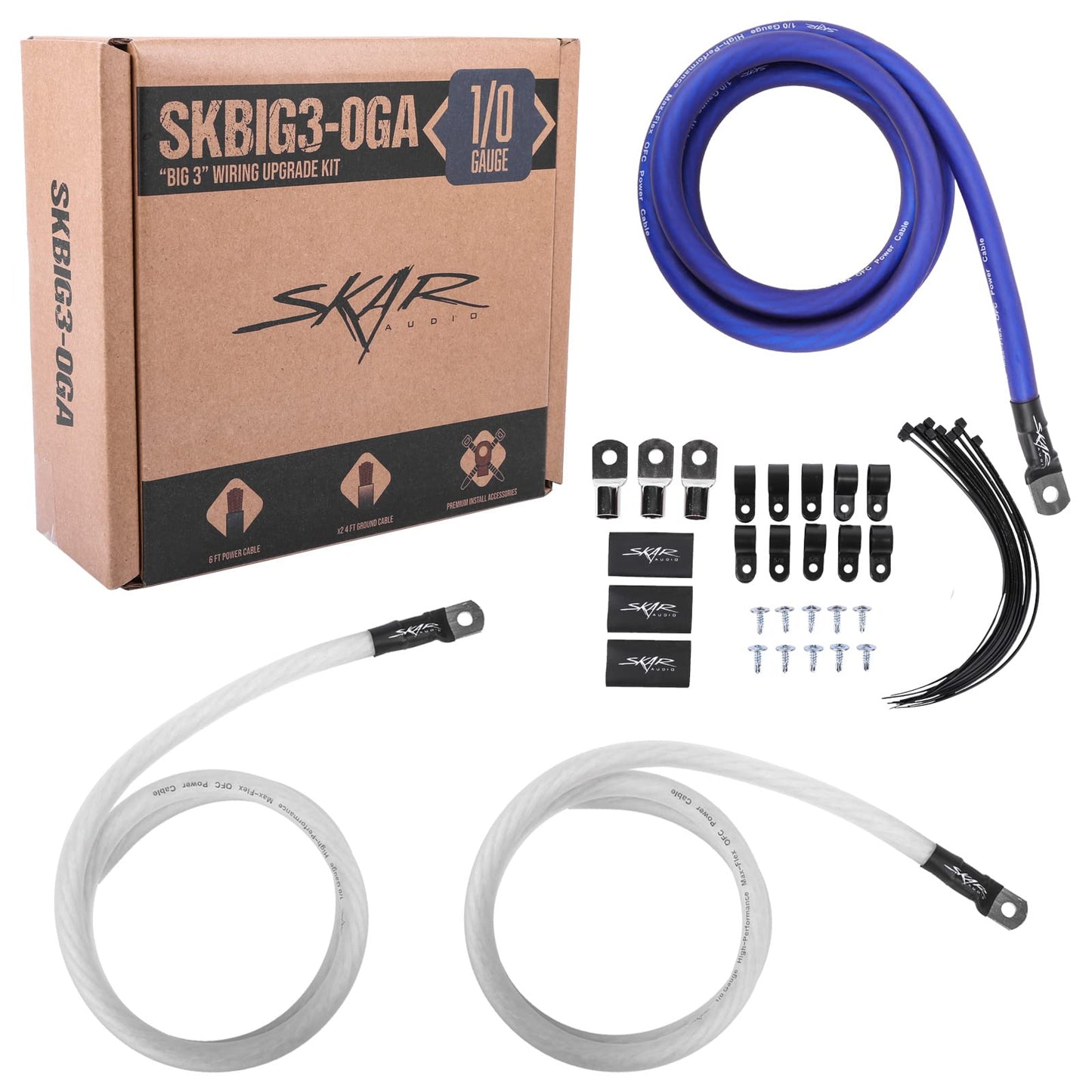 SkarSound Pro 1/0 Gauge OFC Amp Wiring Kit