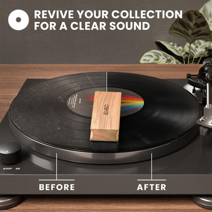 EVEO Vinyl Record Cleaning Kit - 4-in-1 Premium Vinyl Record Cleaner & Vinyl Cleaning Kit with Velvet Brush, Vinyl Cleaner Liquid, Duster & Turntable Stylus Gel