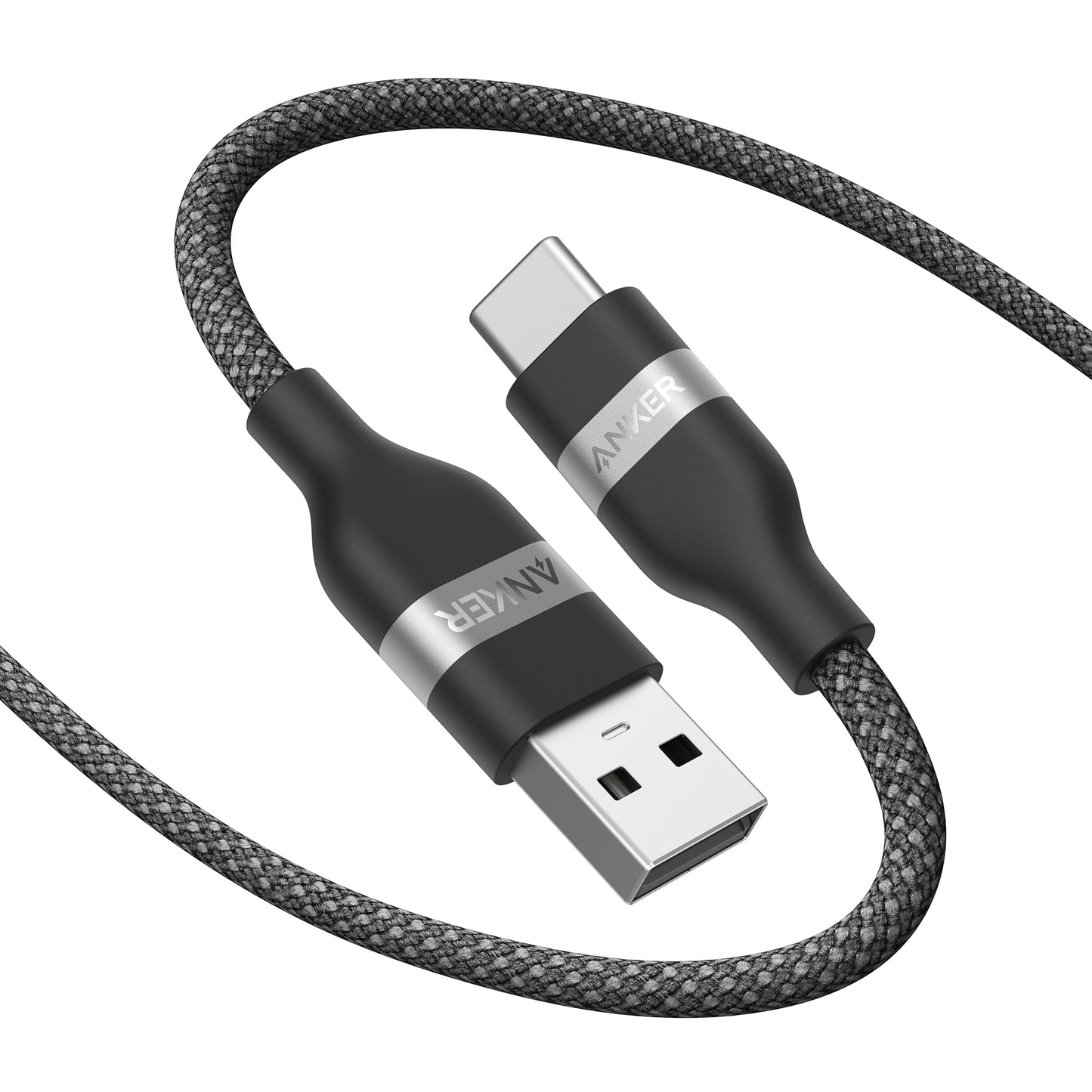 Anker Car Carplay Cable for iPhone 17 16 Pro Max Plus, Upcycled Braided USB A to USB C Car Charger Cord for Samsung Note20 and More (3FT, Black)