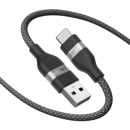 Anker Car Carplay Cable for iPhone 17 16 Pro Max Plus, Upcycled Braided USB A to USB C Car Charger Cord for Samsung Note20 and More (3FT, Black)