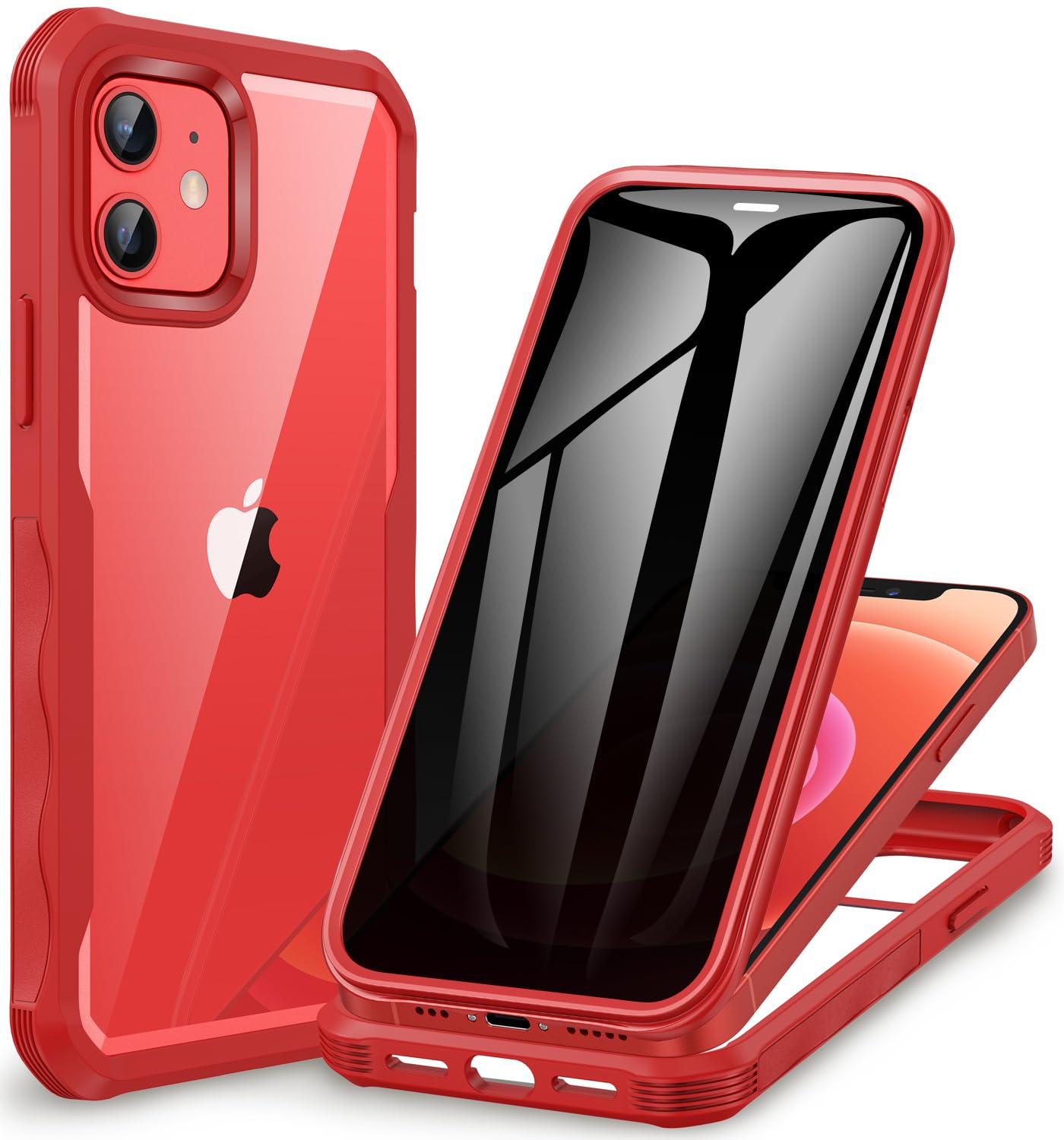 CENHUFO Privacy iPhone 14/13 Case with Glass Protector
