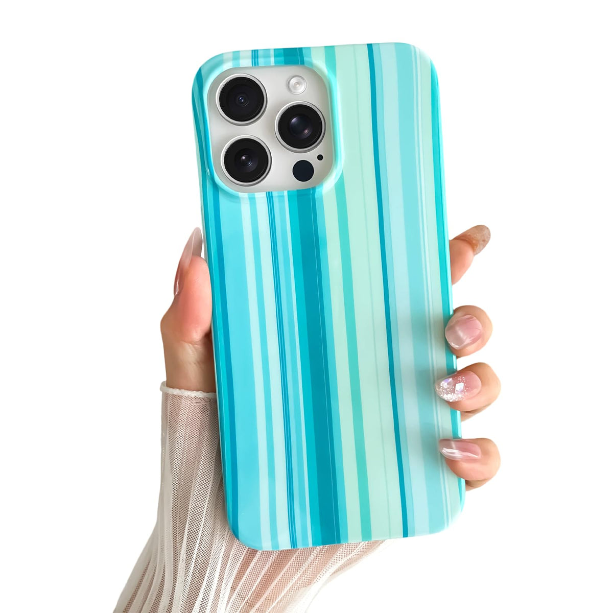 Yeddabox for iPhone 17 Pro Max Case Cute Striped Phone Case Soft TPU Slim Shockproof Phone Cover for Women Girls, Pink