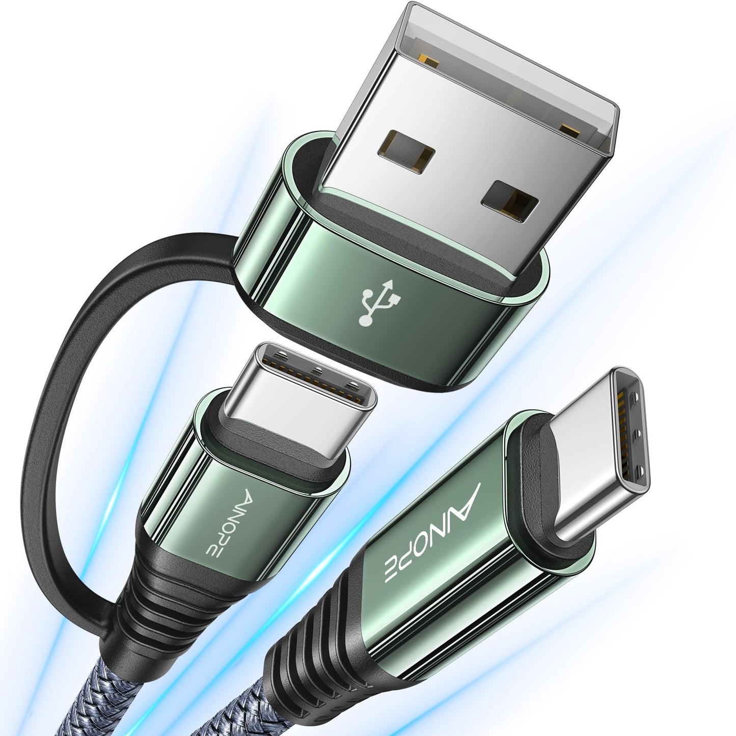 AINOPE 10FT Fast Charge USB C Cable & Adapter - Small Enterprise