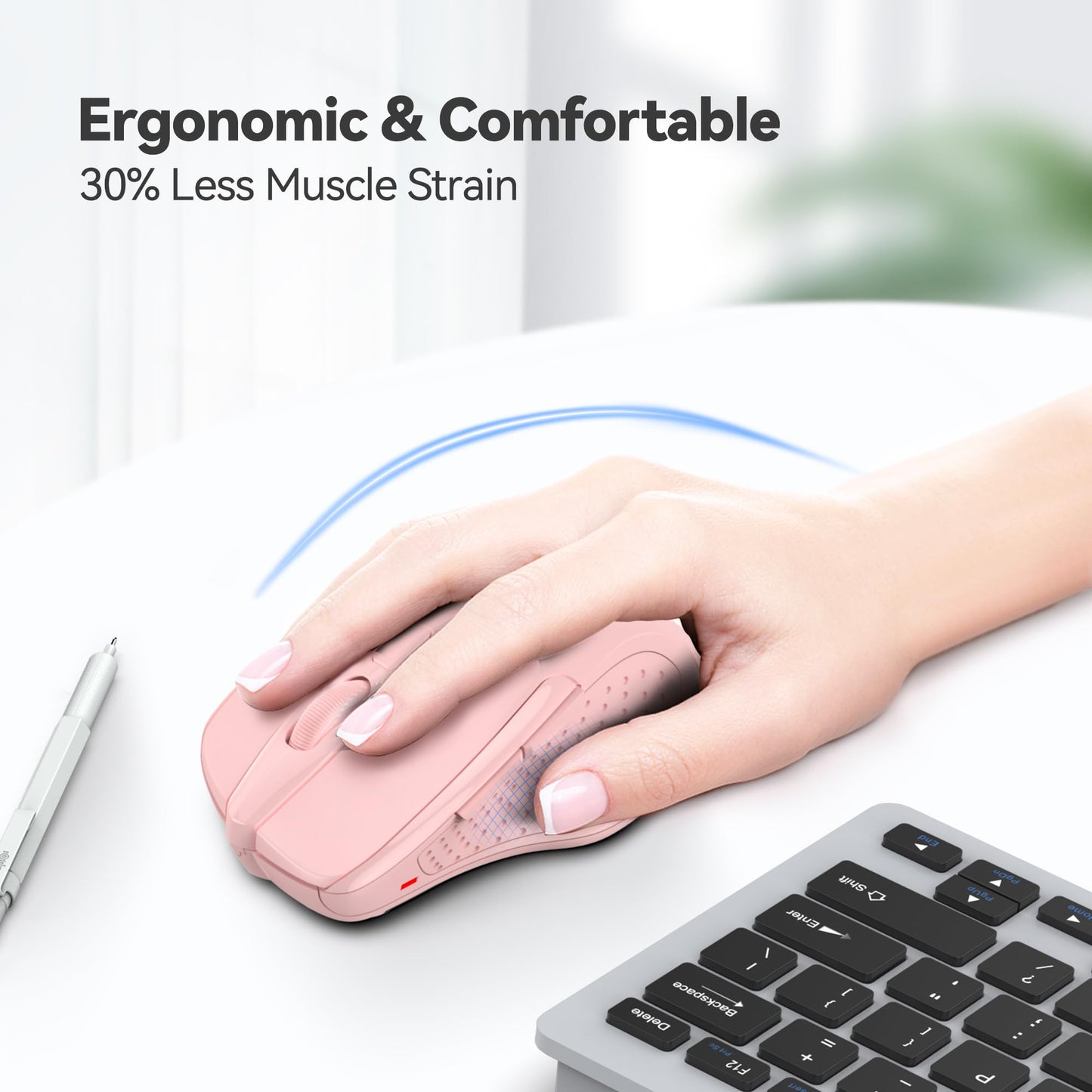 ErgoGlide Wireless: 6-Button, 2600 DPI, 24-Month Power