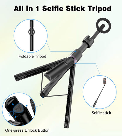 TONEOF MagFlex 68 Tripod Selfie Stick - Beige Gray - Small Enterprise