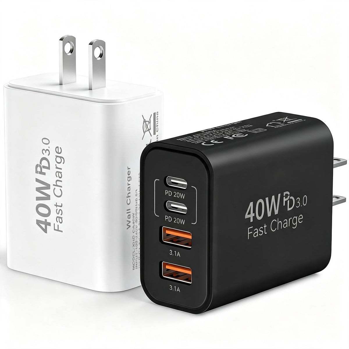 USB C Wall Charger Block, 40W USB Type C iPhone Charger Fast Charging Block