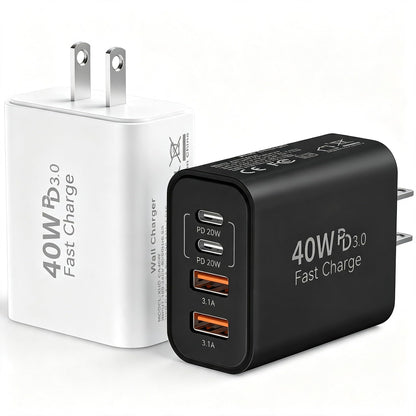 USB C Wall Charger Block, 40W USB Type C iPhone Charger Fast Charging Block