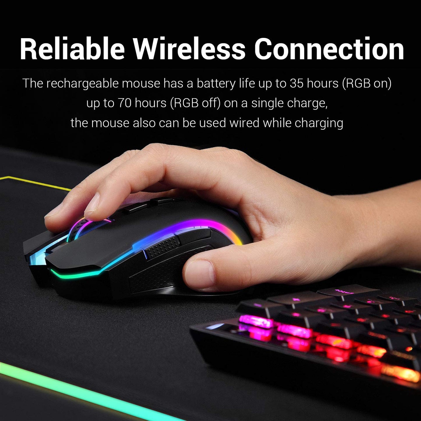 Griffin Pro: Wireless RGB Gaming Mouse 7200 DPI