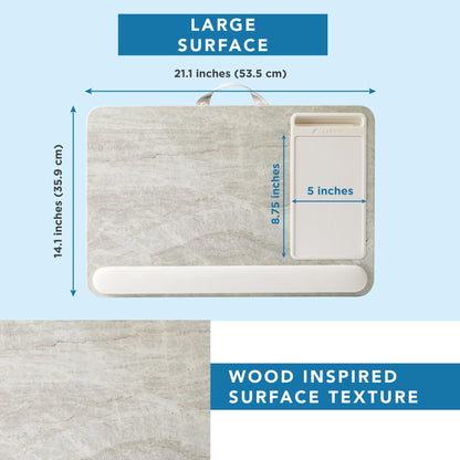 PinkComfort Lap Desk: Device Ledge & Phone Holder