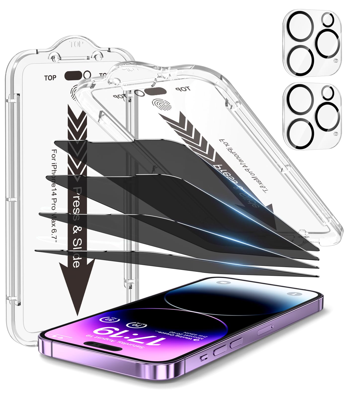 iPhone 13 4-Pack Privacy Glass Shield - Military Grade - Small Enterprise