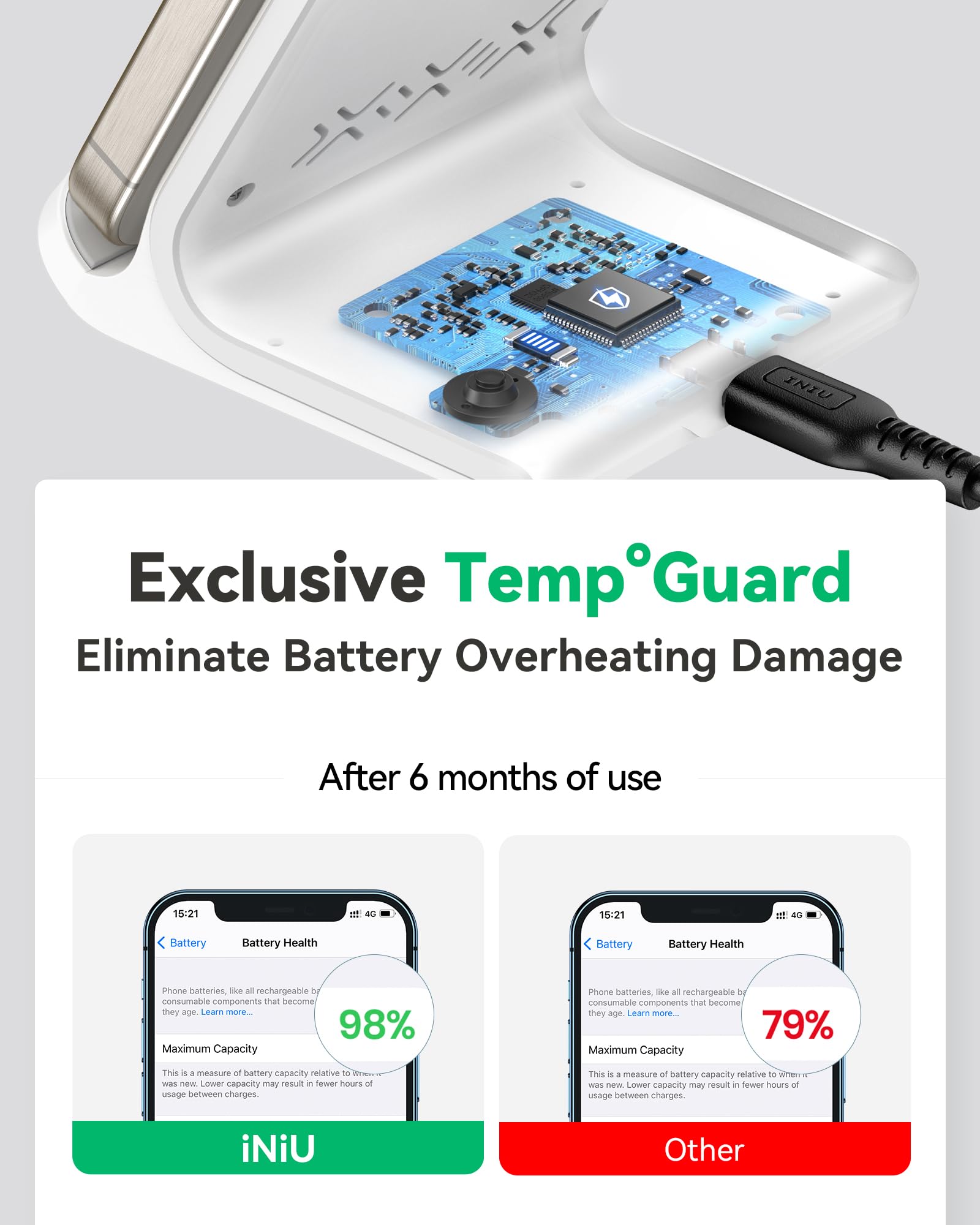 INIU GlowCharge 15W Qi Wireless Charging Station - Small Enterprise