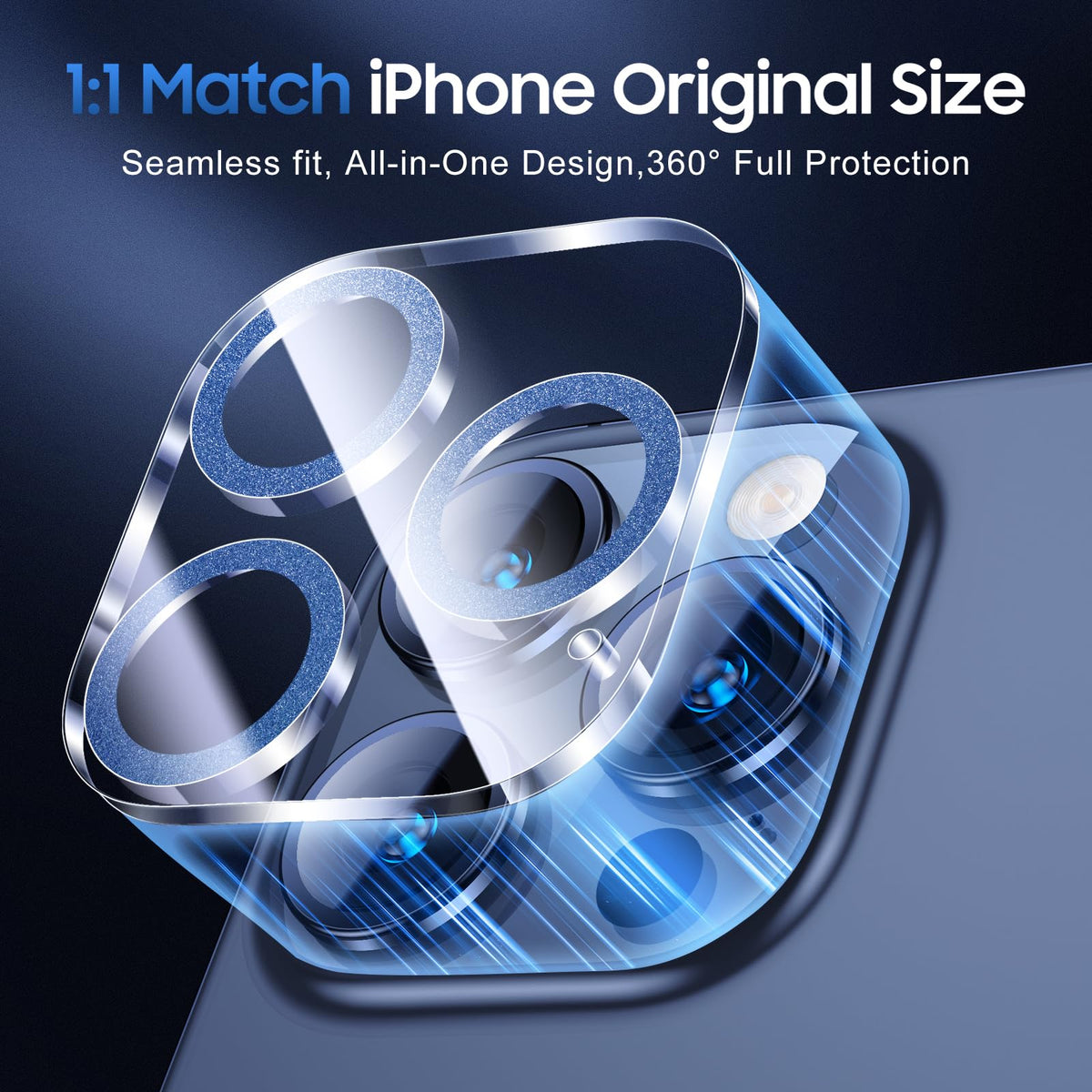 UniqueMe for 3 Pack iPhone 16 Pro/iPhone 16 Pro Max Camera Lens Protector