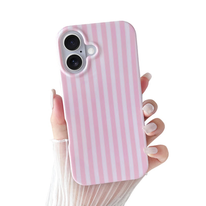 Yeddabox for iPhone 17 Pro Max Case Cute Striped Phone Case Soft TPU Slim Shockproof Phone Cover for Women Girls, Pink